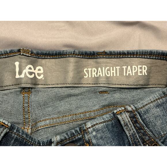 LEE MEN'S Stretch 34x32 JEANS Straight Taper Jeans Regular Fit - Picture 4 of 8